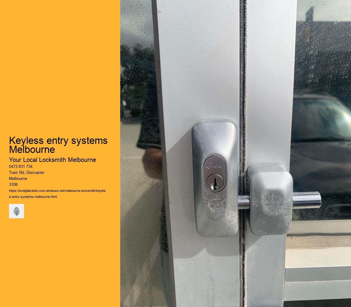 Keyless entry systems Melbourne